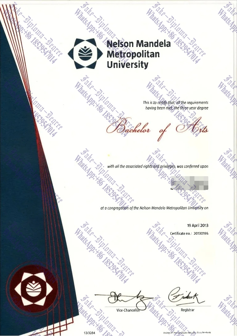 Best Fake Nelson Mandela Metropolitan University Diploma