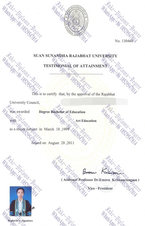 Best Fake Suan Sunandha Rajabhat University Degree