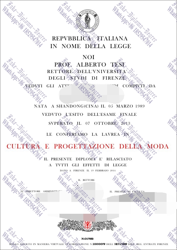 Best Fake University of Florence Diploma