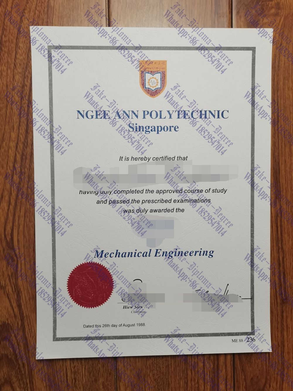 Buy fake Ngee Ann Polytechnic (NP) Degree