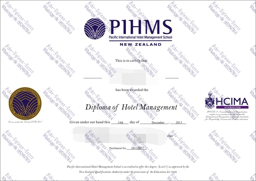 Buy fake Pacific International Hotel Management School(PIHMS) Degree