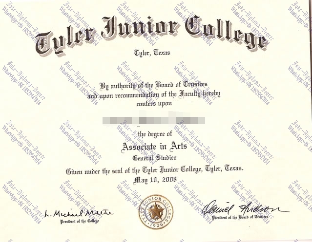 Buy fake Tyler Junior College Degree