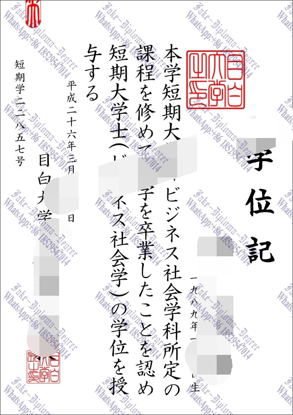 Copy Fake Mejiro University College Degree