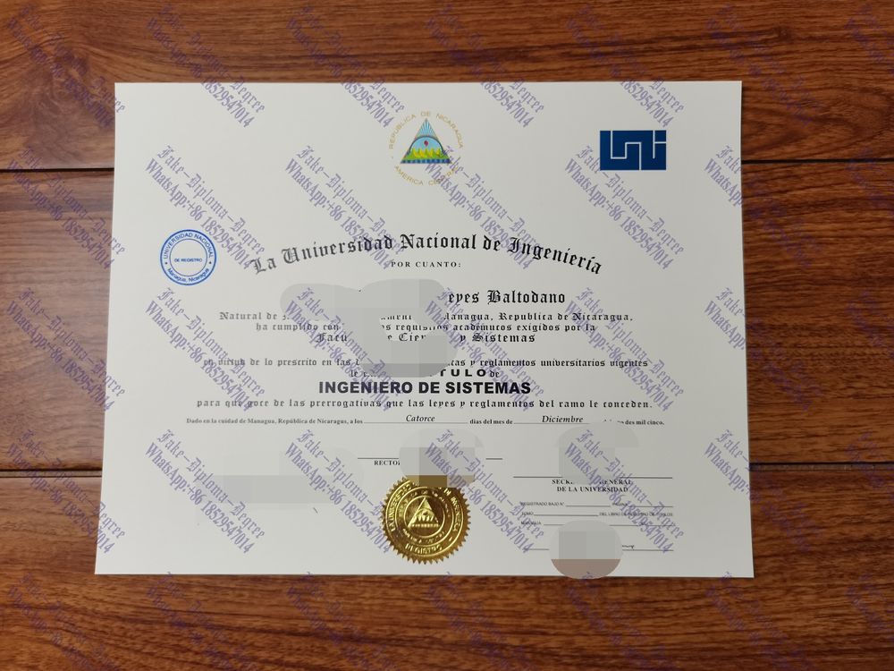 Copy Fake National University of Engineering Diploma