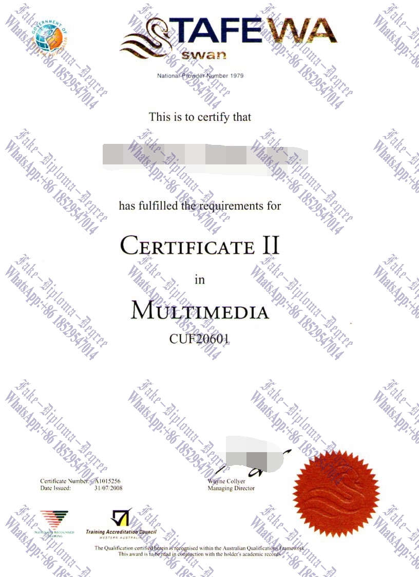 Copy Fake Swan TAFE Diploma