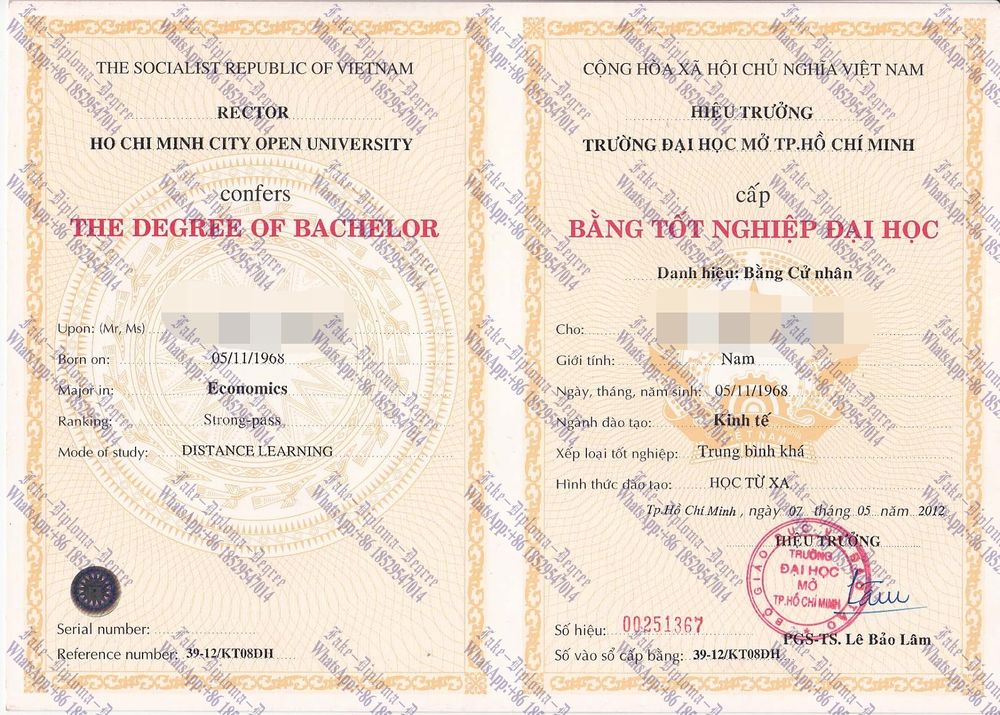 Copy Fake ho chi minh city open university Degree