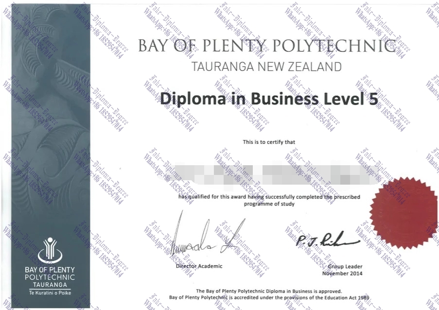 Fake Bay of Plenty Polytechnic Diploma