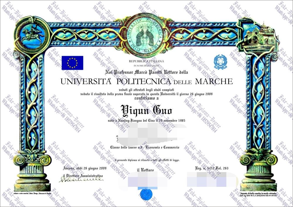 Fake Marche Polytechnic University Degree