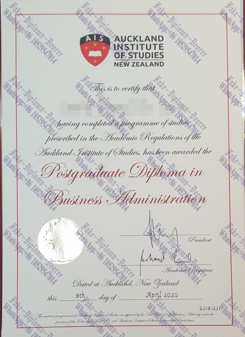 Fake New Zealand Auckland Research Institute Diploma