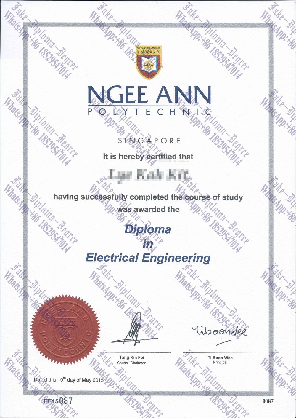 Fake Ngee Ann Polytechnic Degree