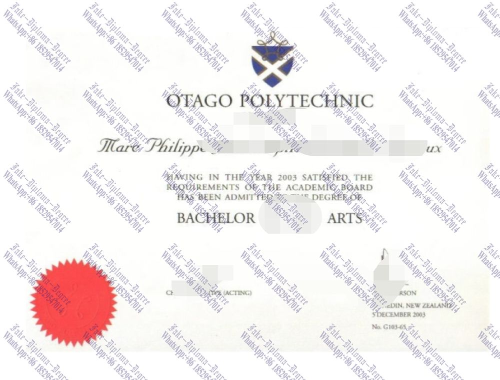 Fake Otago Polytechnic Diploma