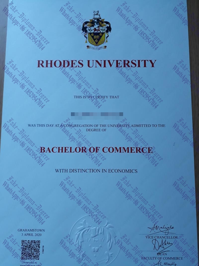 Fake Rhodes University Degree