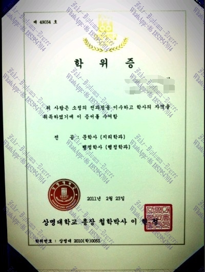 Fake Sangmyung University Diploma