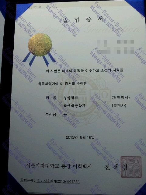 Fake Seoul Womens University Degree