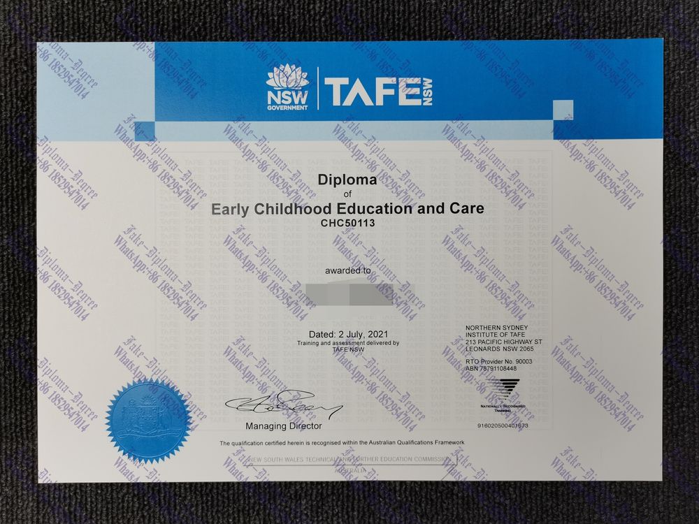 Fake TAFE NSW Diploma