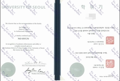 Fake The University of Seoul Diploma