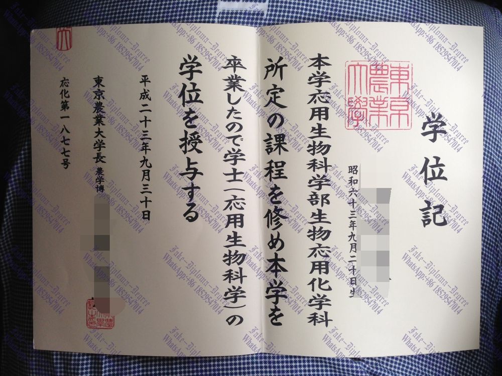 Fake Tokyo University of Agriculture Degree