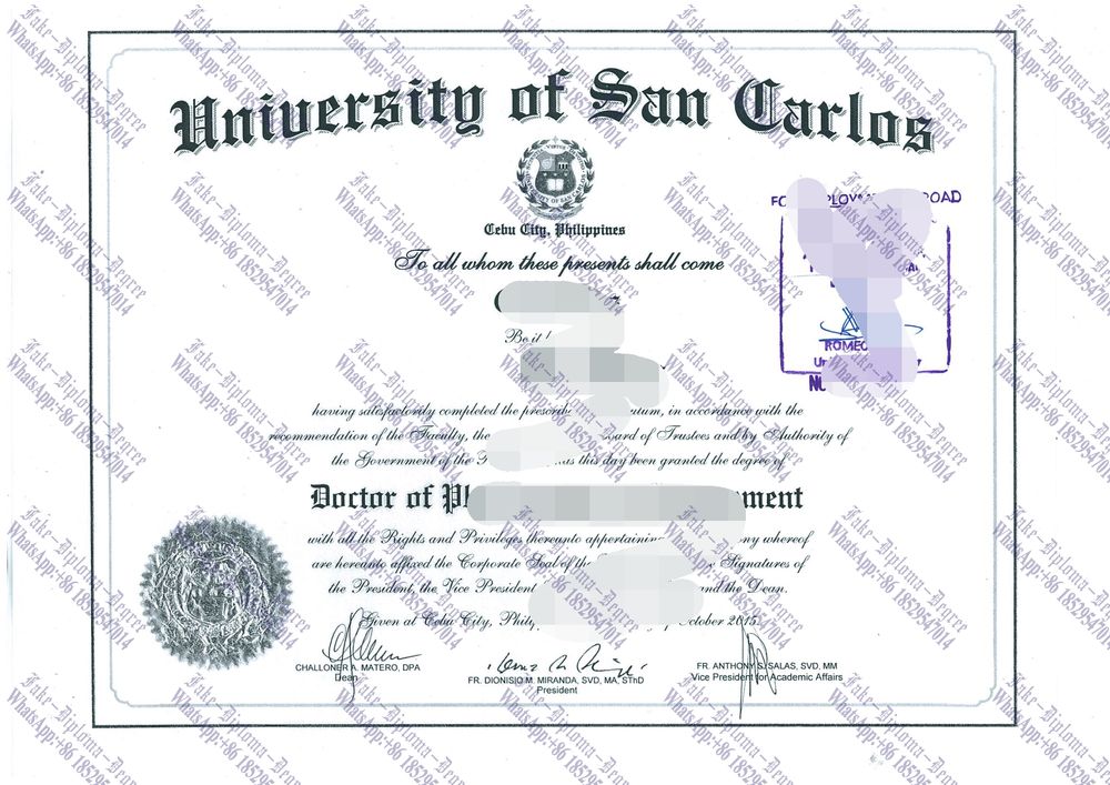 Fake University of San Carlos(USC) Degree