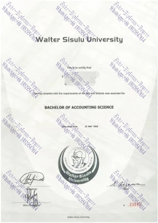 Fake Walter Sisulu University Degree