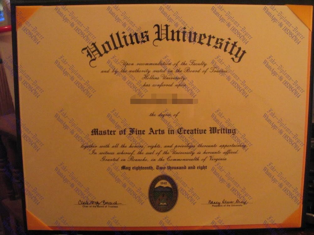Fake Where to purchase fake Hollins University Degree Diploma