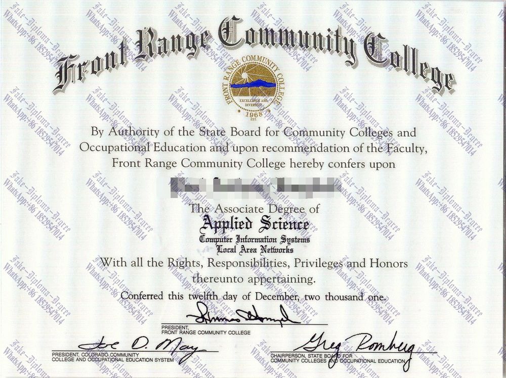 How Fast to Buy Fake Front Range Community College Degree