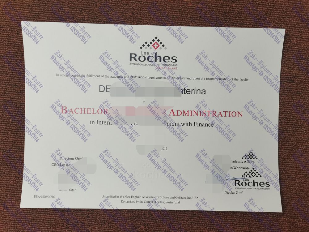 How Fast to Buy Fake Les Roches International School of Hotel Management Diploma