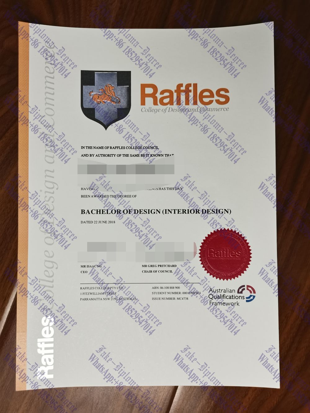 How Fast to Buy Fake Raffles College of Higher Education Diploma