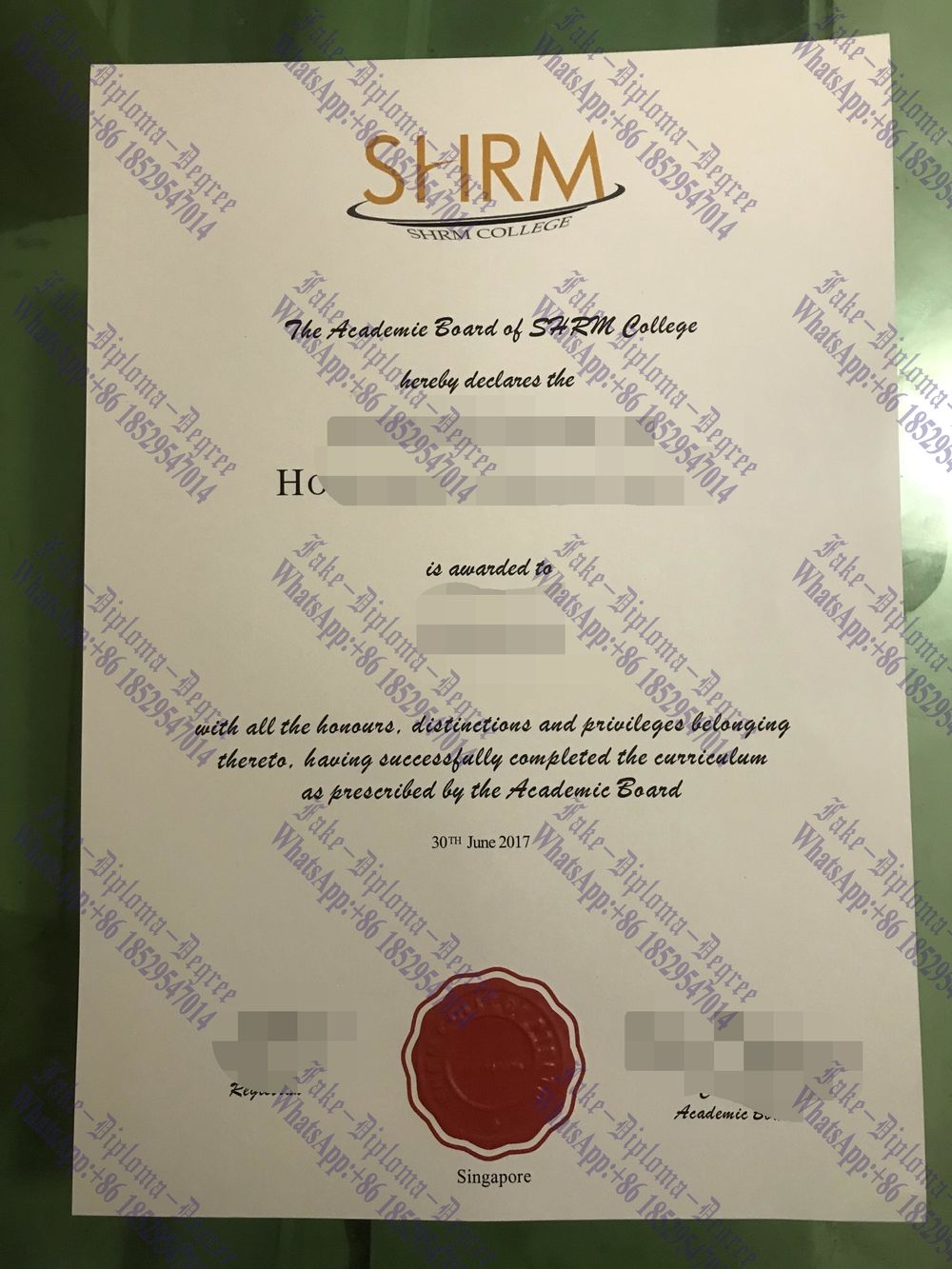 How Fast to Buy Fake SHRM College Degree