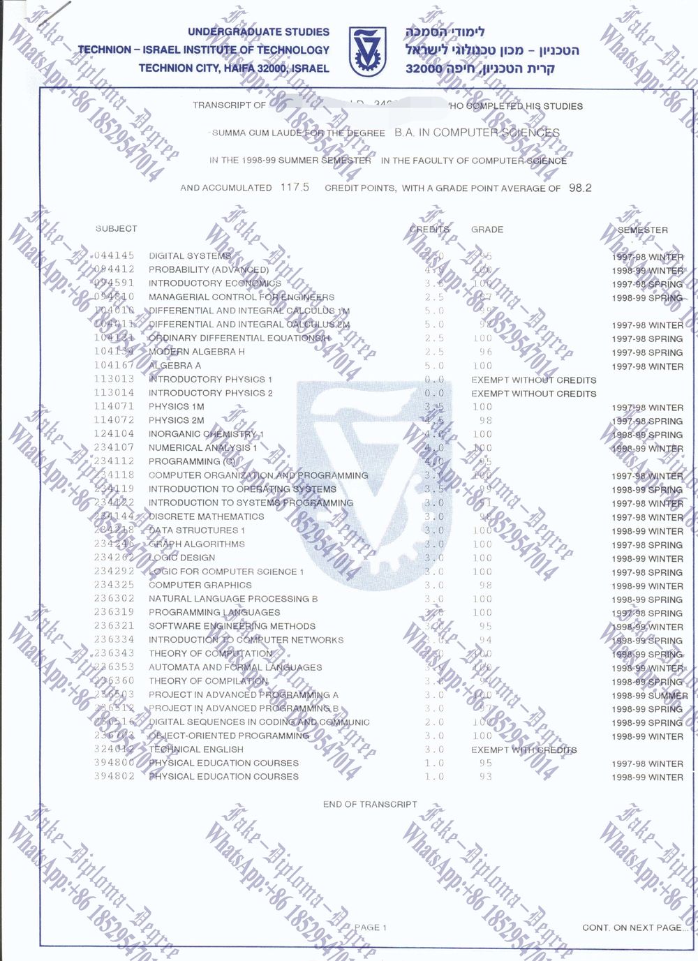 How Fast to Buy Fake Technion Israel Institute of Technology Degree