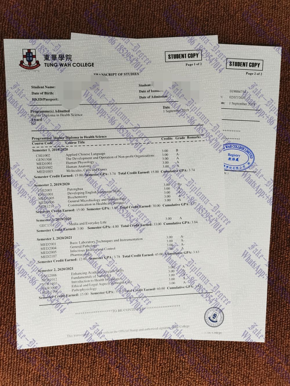 How to buy fake Tung Wah College Diploma