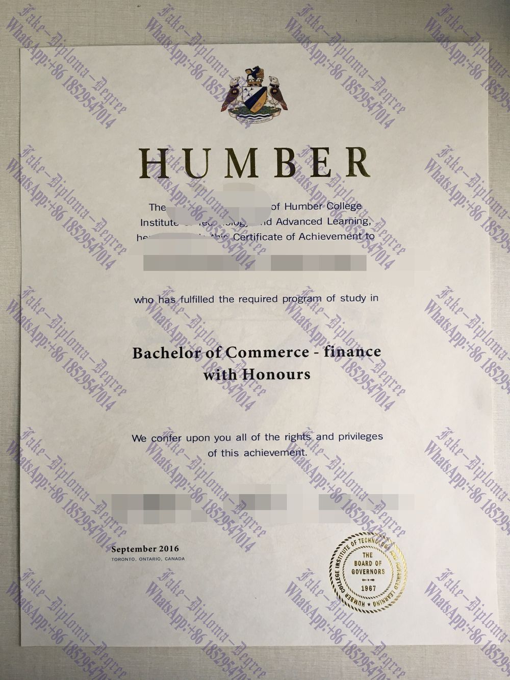 How to buy phony Humber College Degree