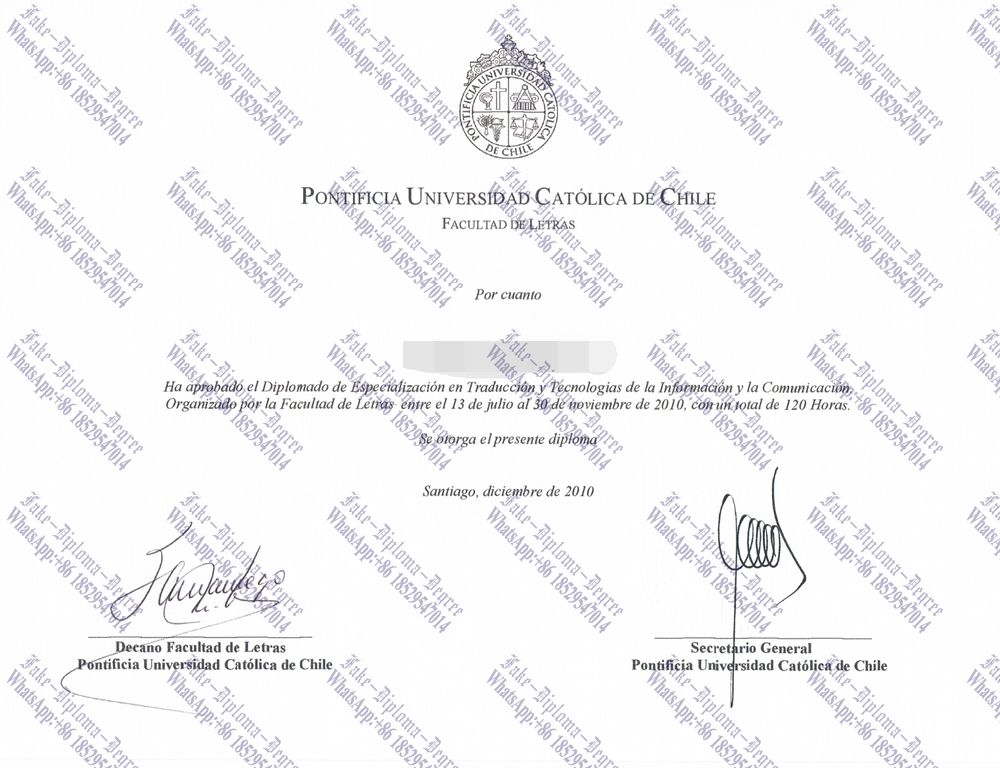 How to buy phony Pontificia Universidad Católica de Chile Degree