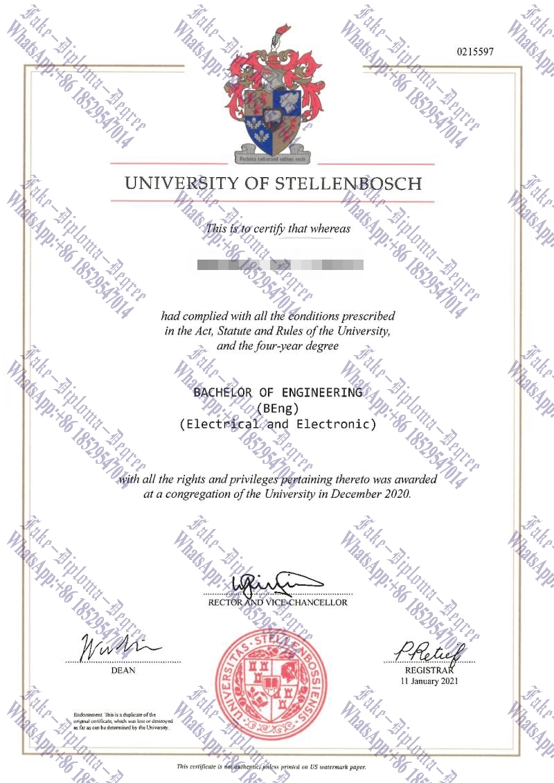 How to buy phony Stellenbosch University Diploma