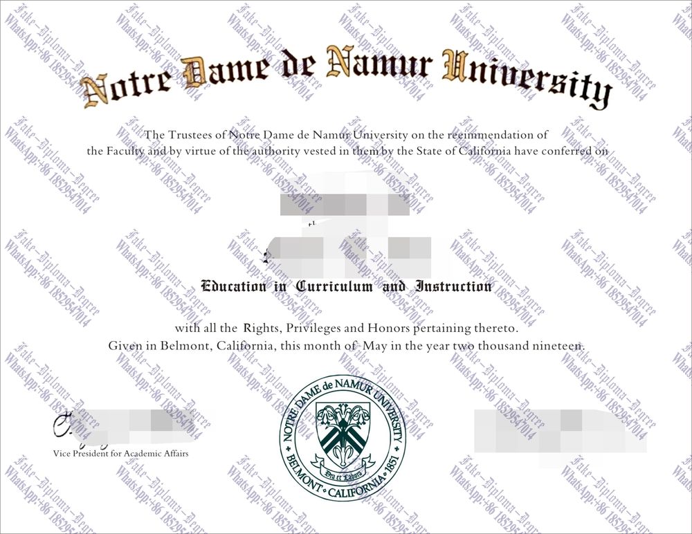 How to create fake Notre Dame de Namur University Diploma