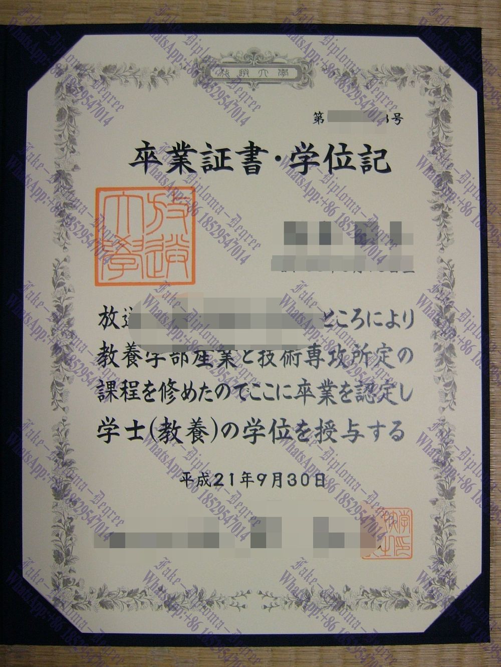 How to create fake The Open University of Japan Diploma