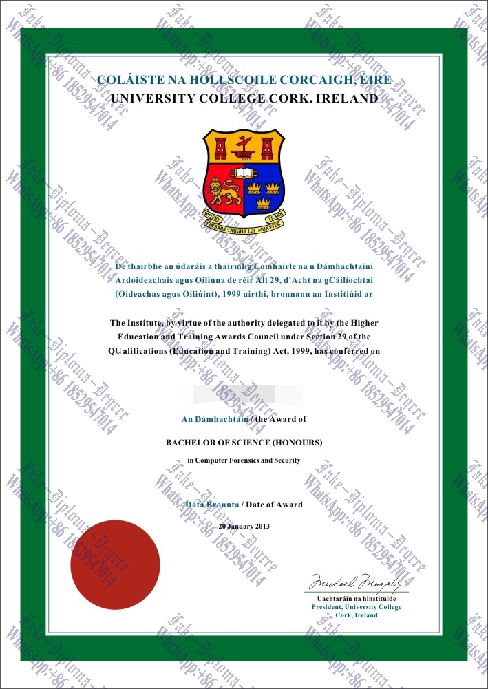 How to create fake University College Cork Diploma