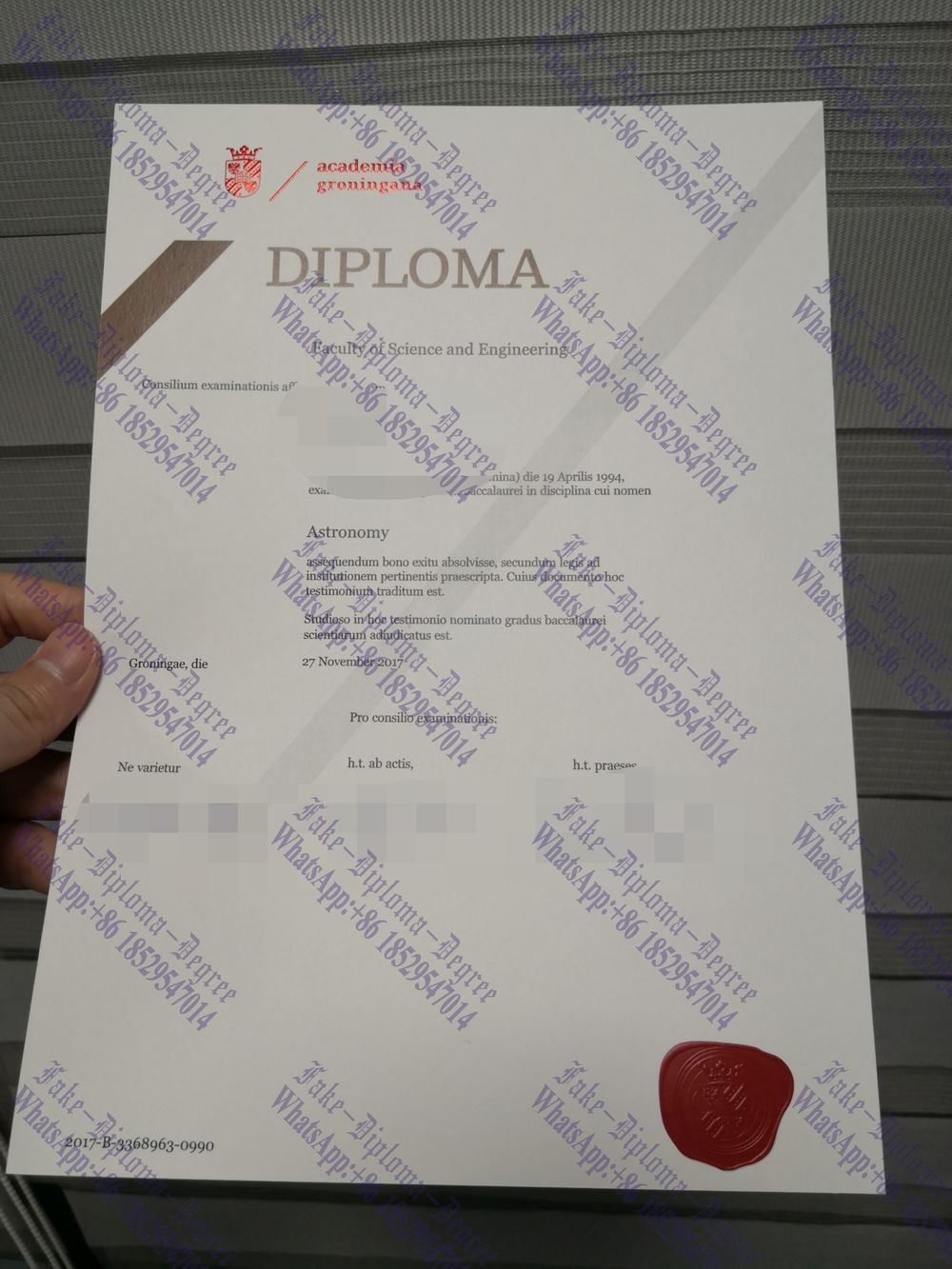 How to create fake University of Groningen Diploma