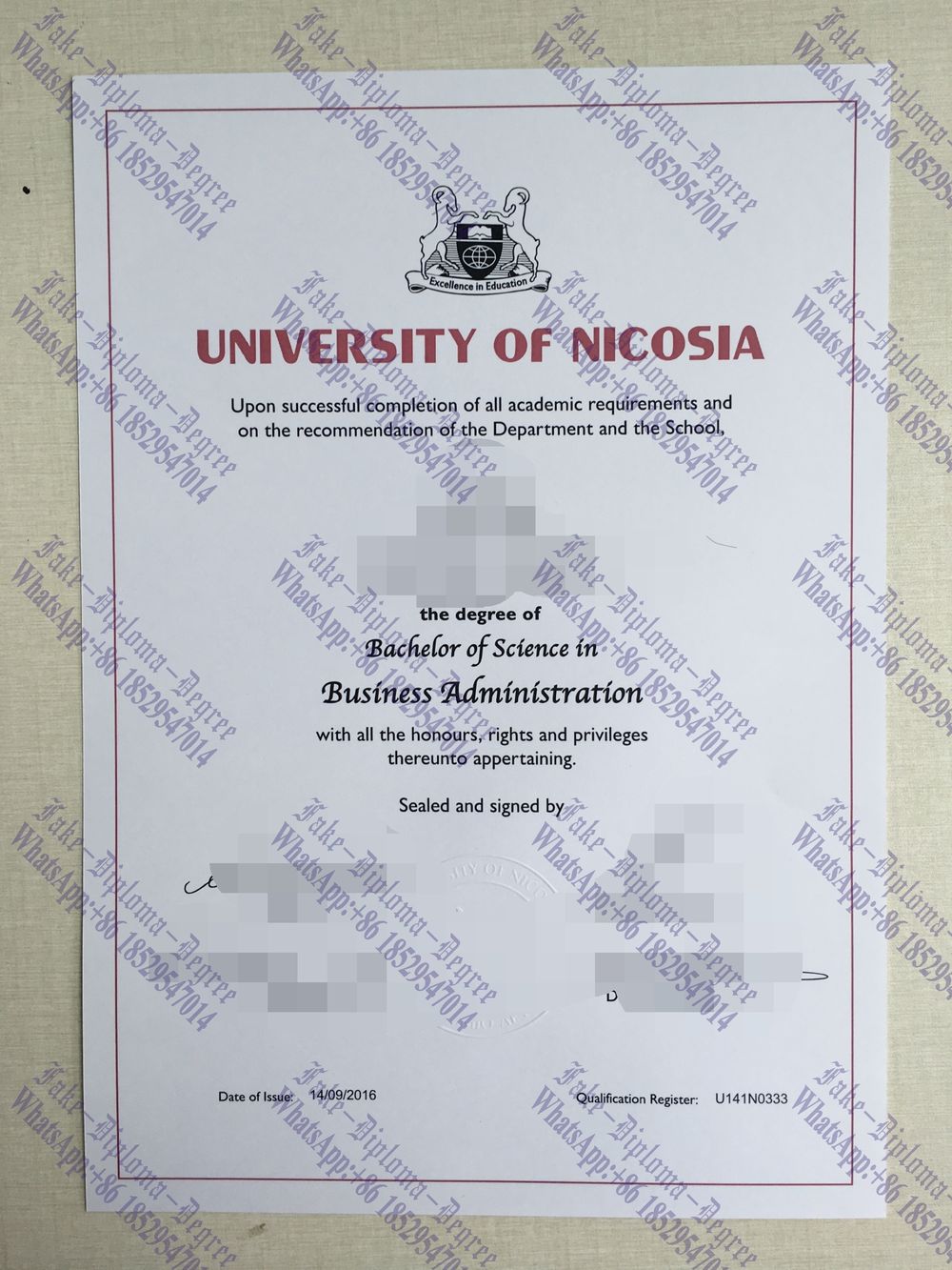 How to create fake University of Nicosia Degree