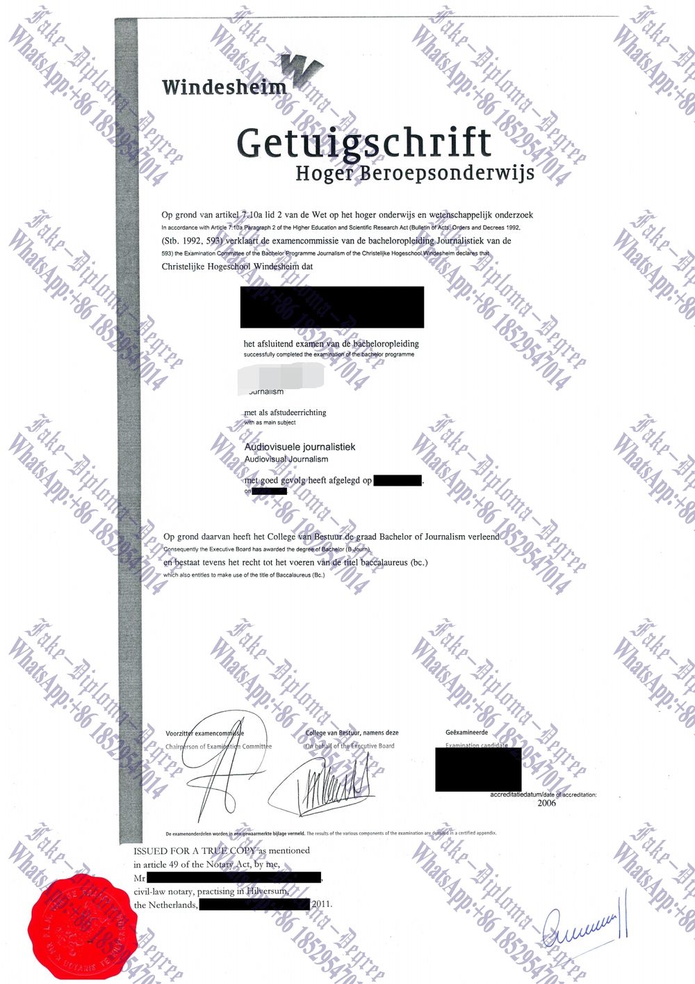 How to order fake Christelijke Hogeschool Windesheim Diploma