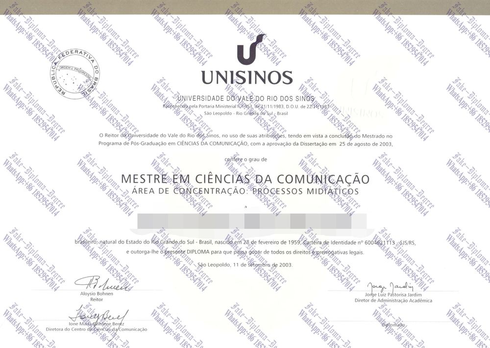 How to order fake Universidade do Vale do Rio Dos Sinos Degree