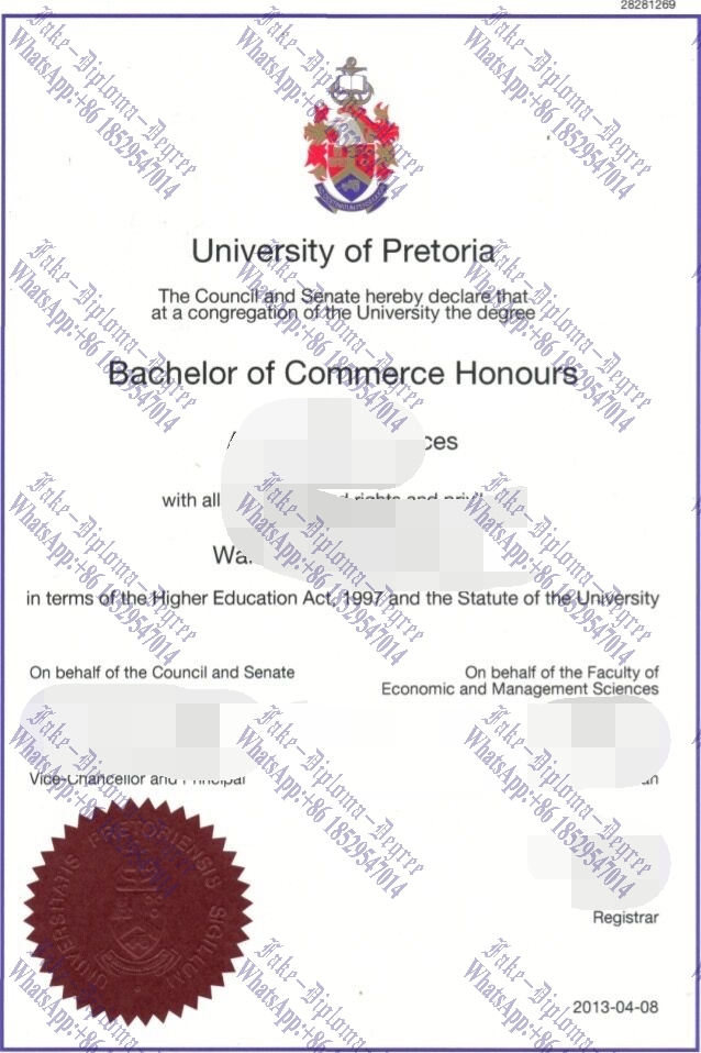 How to order fake University of Pretoria Diploma