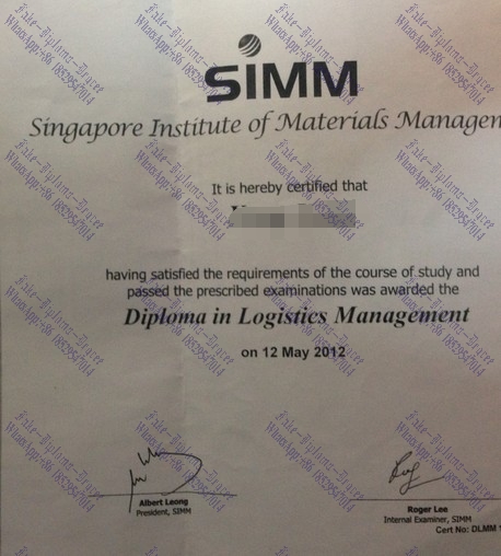 How to purchase fake Singapore Institute of Materials Management Diploma