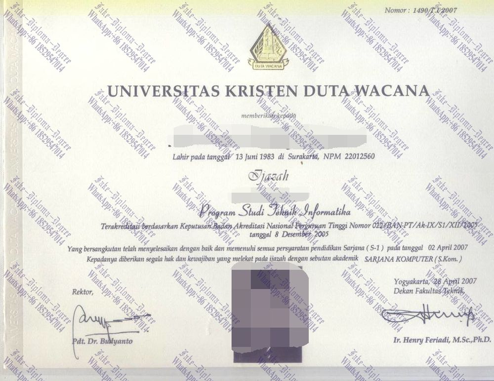 How to purchase fake universitas kristen duta wacana Diploma