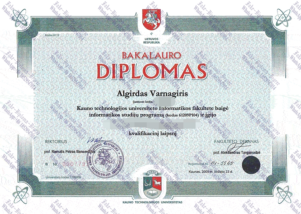 Is it possible to buy fake Kauno Technologijos Universitetas Diploma