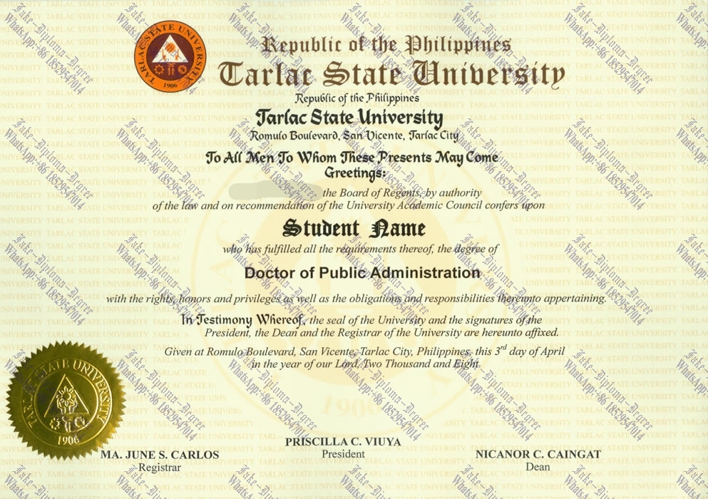 Is it possible to buy fake Tarlac State University Degree