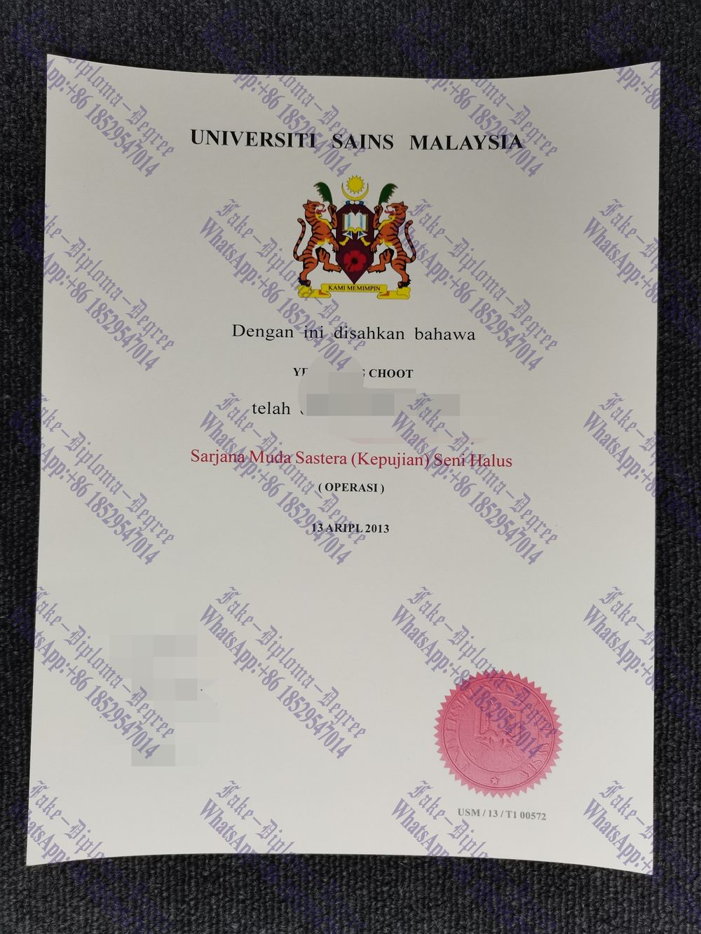 Is it possible to buy fake Universiti Sains Malaysia Degree