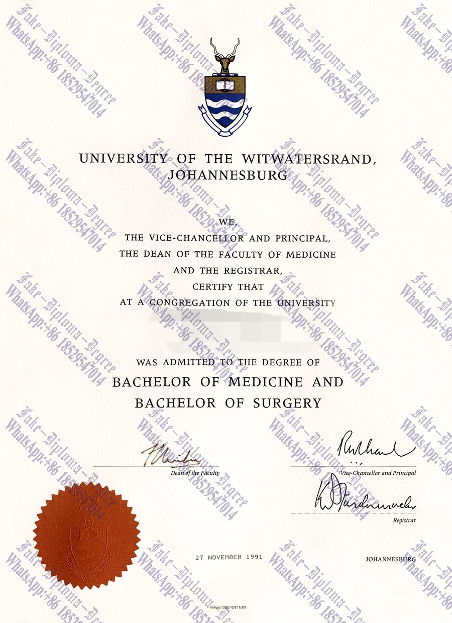 Is it possible to buy fake University of the witwatersrand Diploma