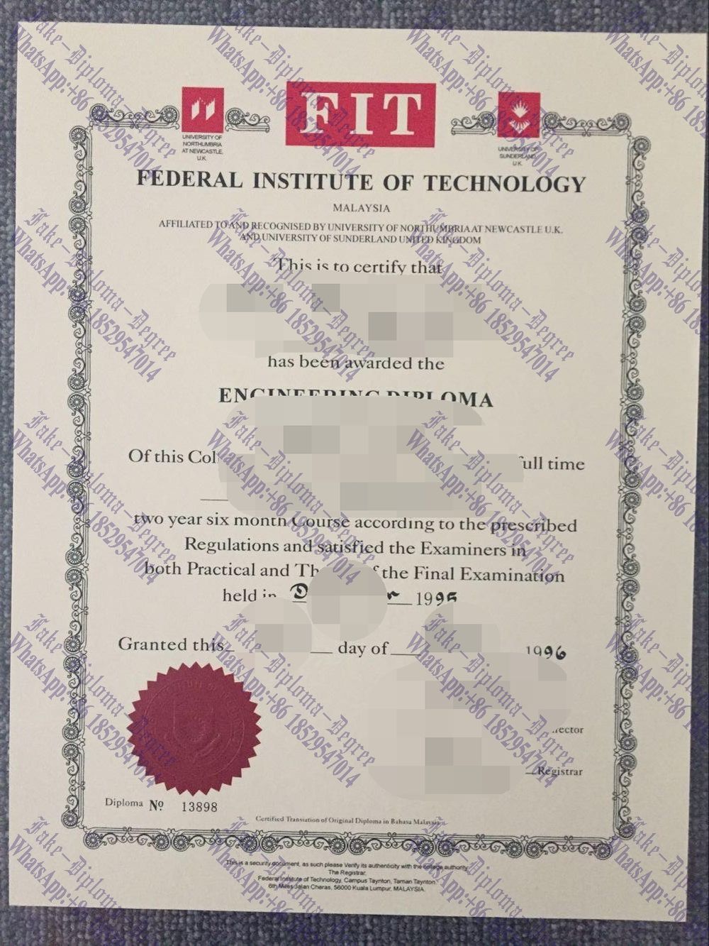 Make fake Federal Institute Of Technology Diploma