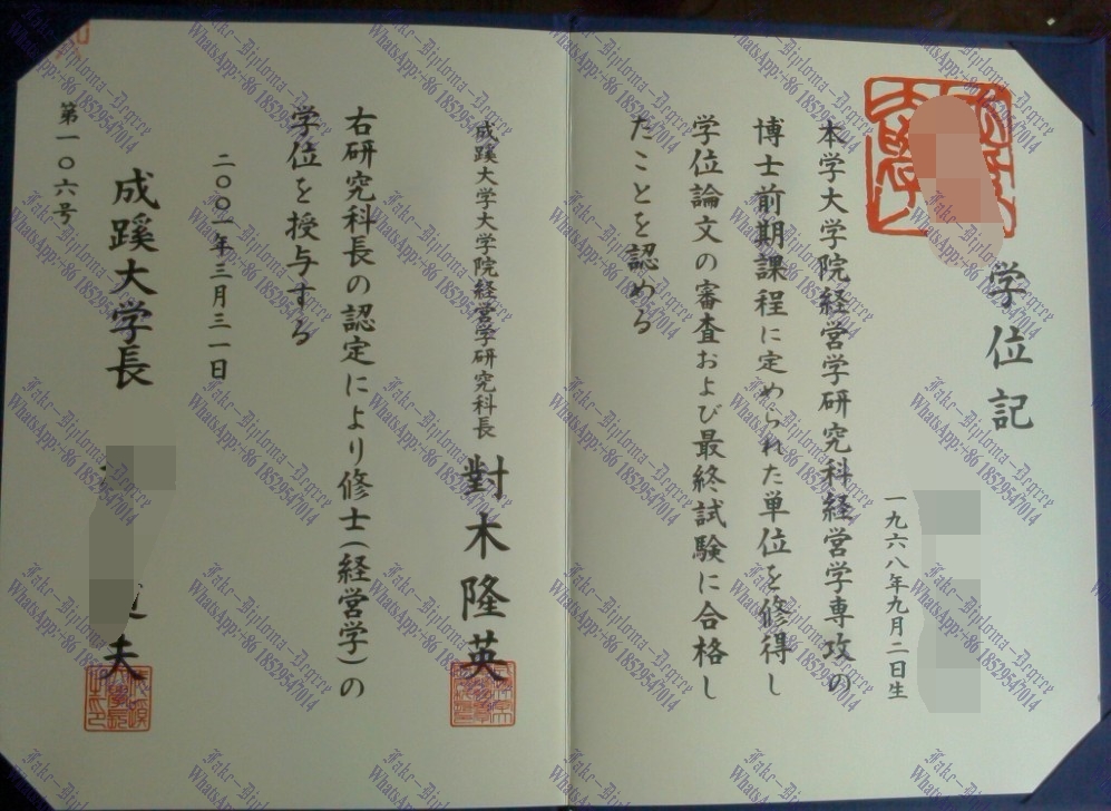 Make fake Seikei University Diploma