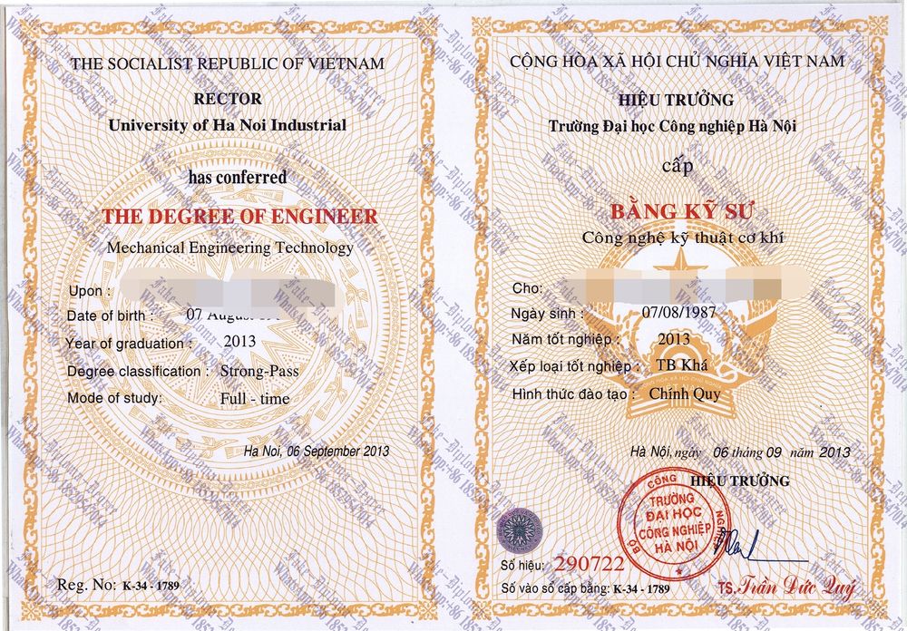 Purchase fake Hanoi University of Industry Diploma